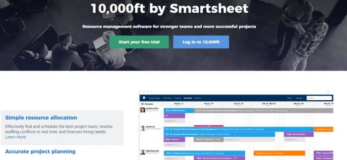 10000ft plans by Smartsheet: Resource Management software for stronger teams and more successful projects 