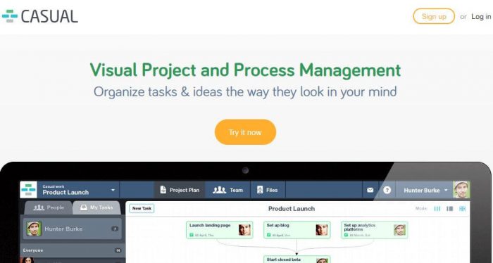 Casual PM is a visual project and process management tool