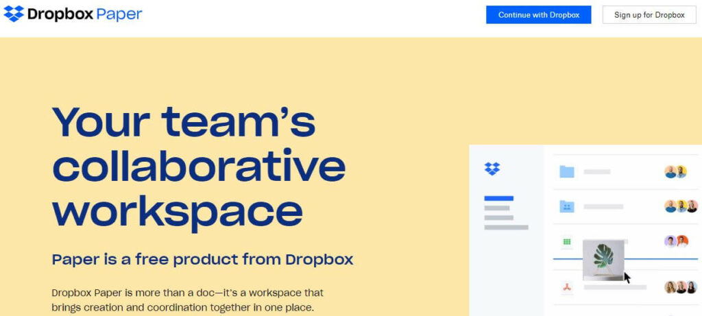 Dropbox paper