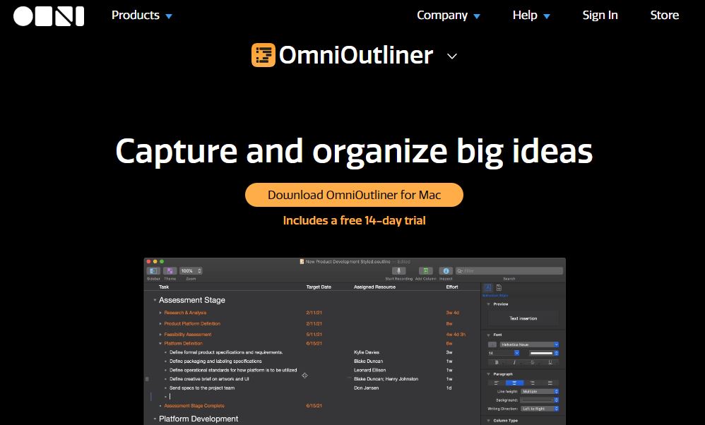 OmniOutliner