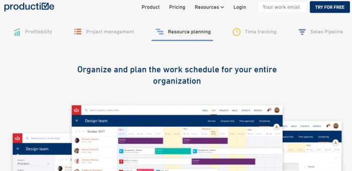 Productive.io Resource Planning