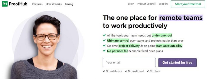 Proofhub is the one place for remote teams to work productively 