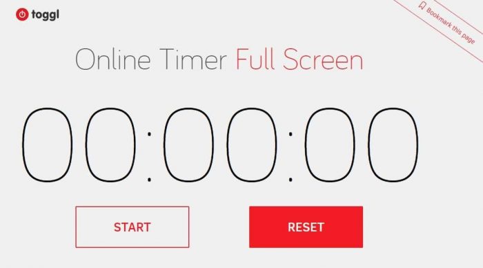 Toggl track online timer