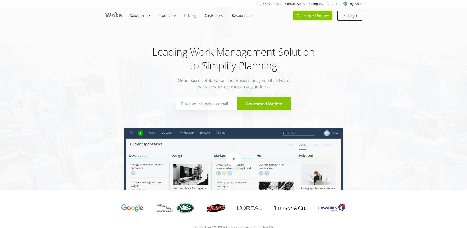 Wrike is the leading work management solution to simplify planning